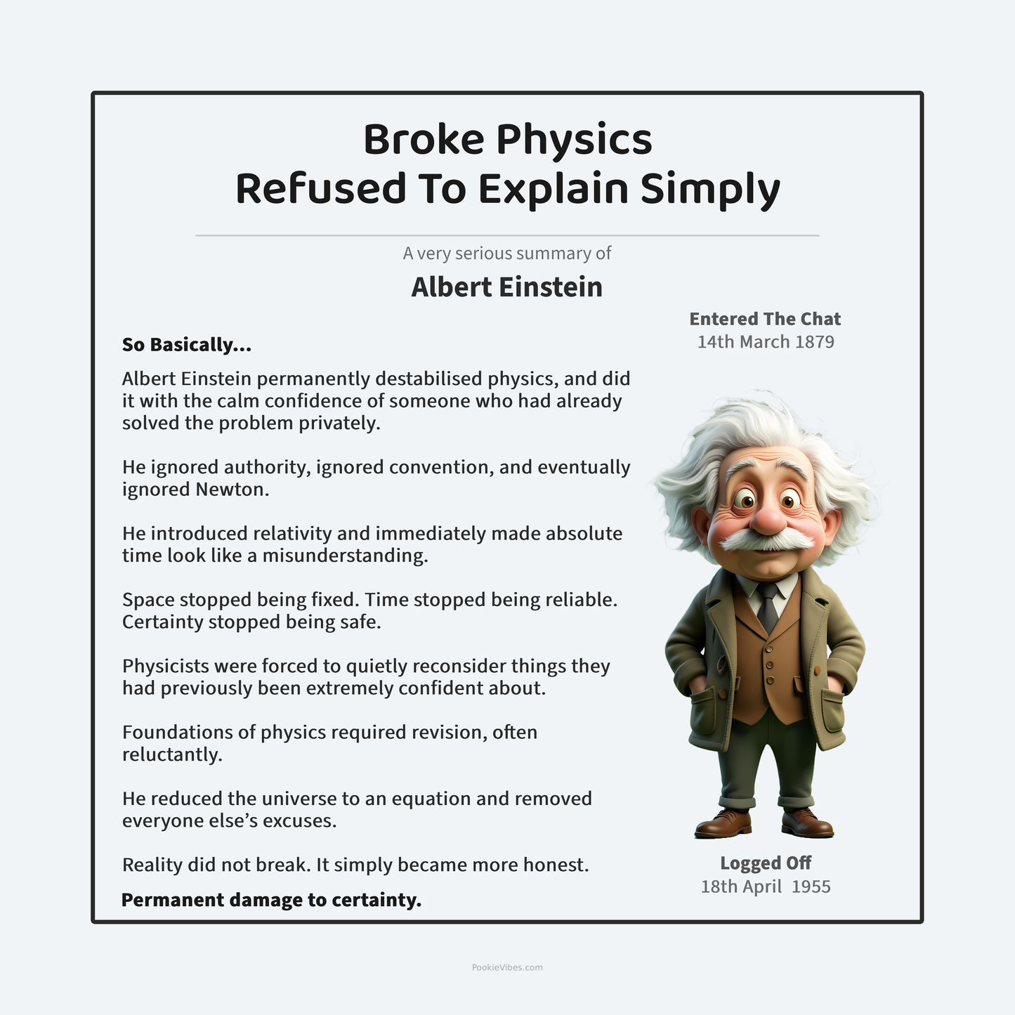 Albert Einstein | Broke Physics. Refused To Explain Simply