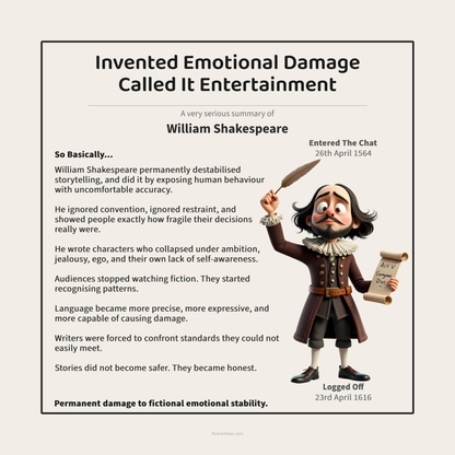 William Shakespeare | Invented Drama. Gave Everyone Trust Issues