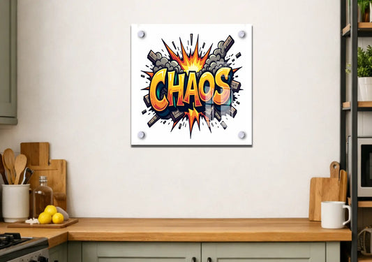 CHAOS | Acrylic Plaque | (30cm x 30cm)