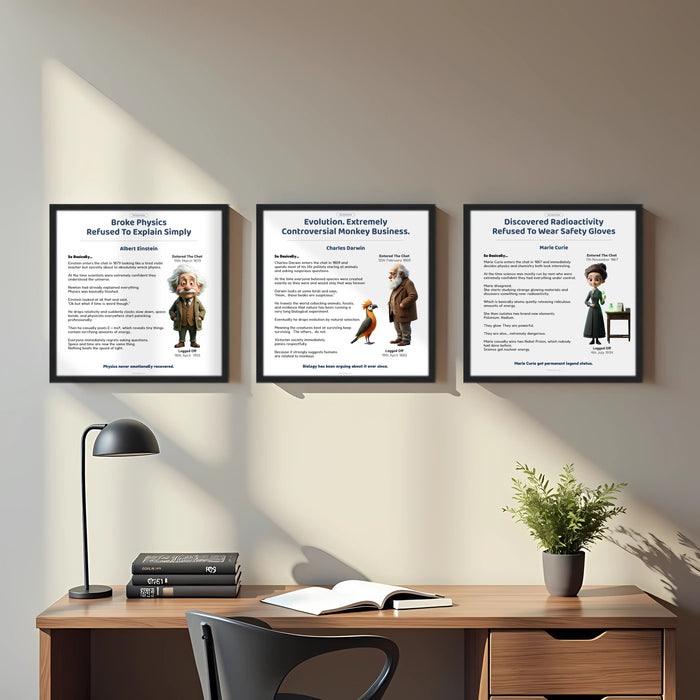 Scientists Bundle | 3 x Framed Posters | (30cm x 30cm)