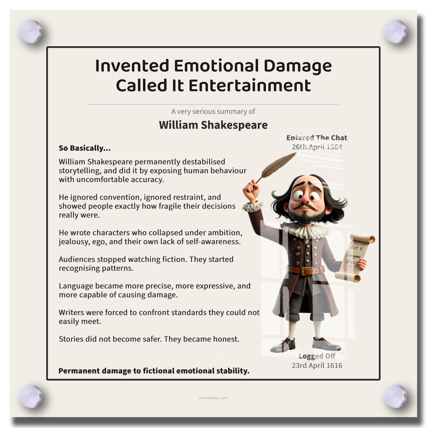 William Shakespeare | Invented Drama. Gave Everyone Trust Issues